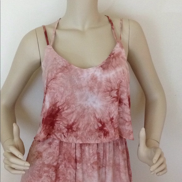 Dusty Rose Strappy back w/ Tie Dye & Tassel - Picture 4 of 7